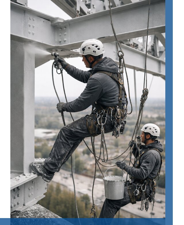 Покраска металлоконструкций на высоте в Саянске 356 р |ВЫСОТНИК-Сск
