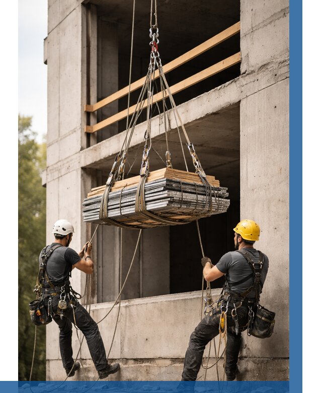 Подъем материала на этаж веревками в Саянске от 1526 р. | ВЫСОТНИК-Сск