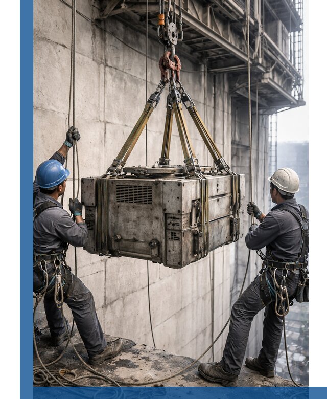 Такелажные работы на высоте, подъем и монтаж грузов в Саянске