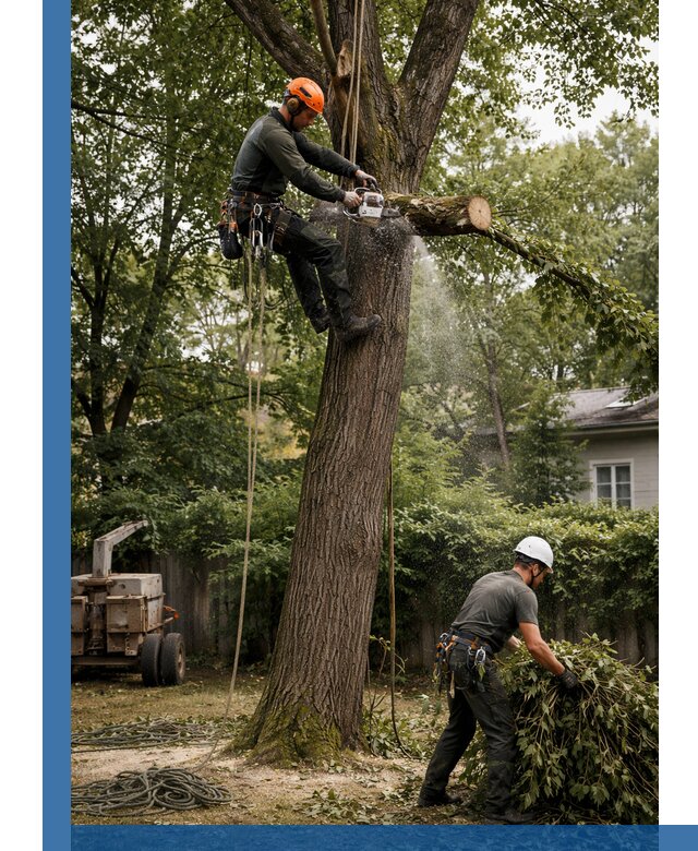 Кронирование деревьев в Саянске, безопасная высотная обрезка