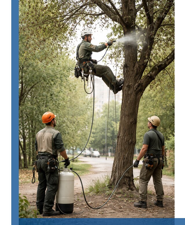 Обработка деревьев от вредителей в Саянске профессиональная защита