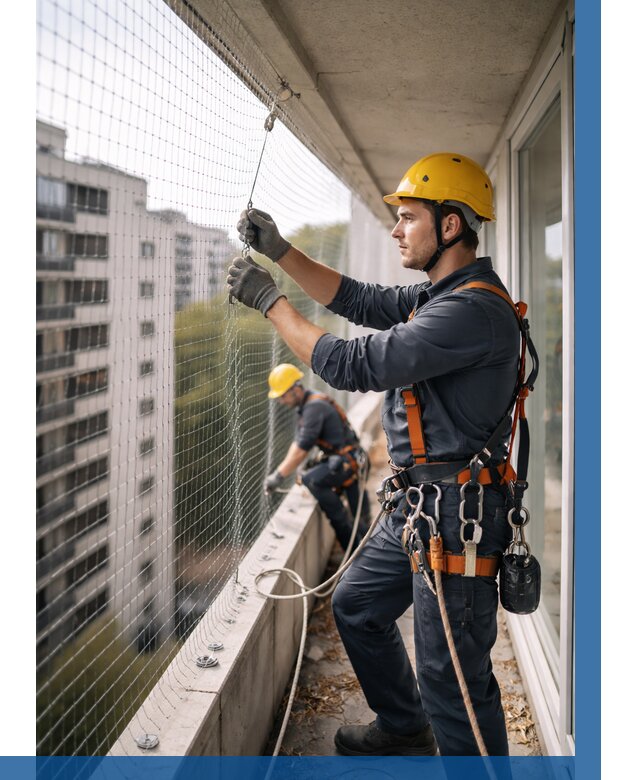 Монтаж сетки от птиц в Саянске от 4578 р. | ВЫСОТНИК-Сск